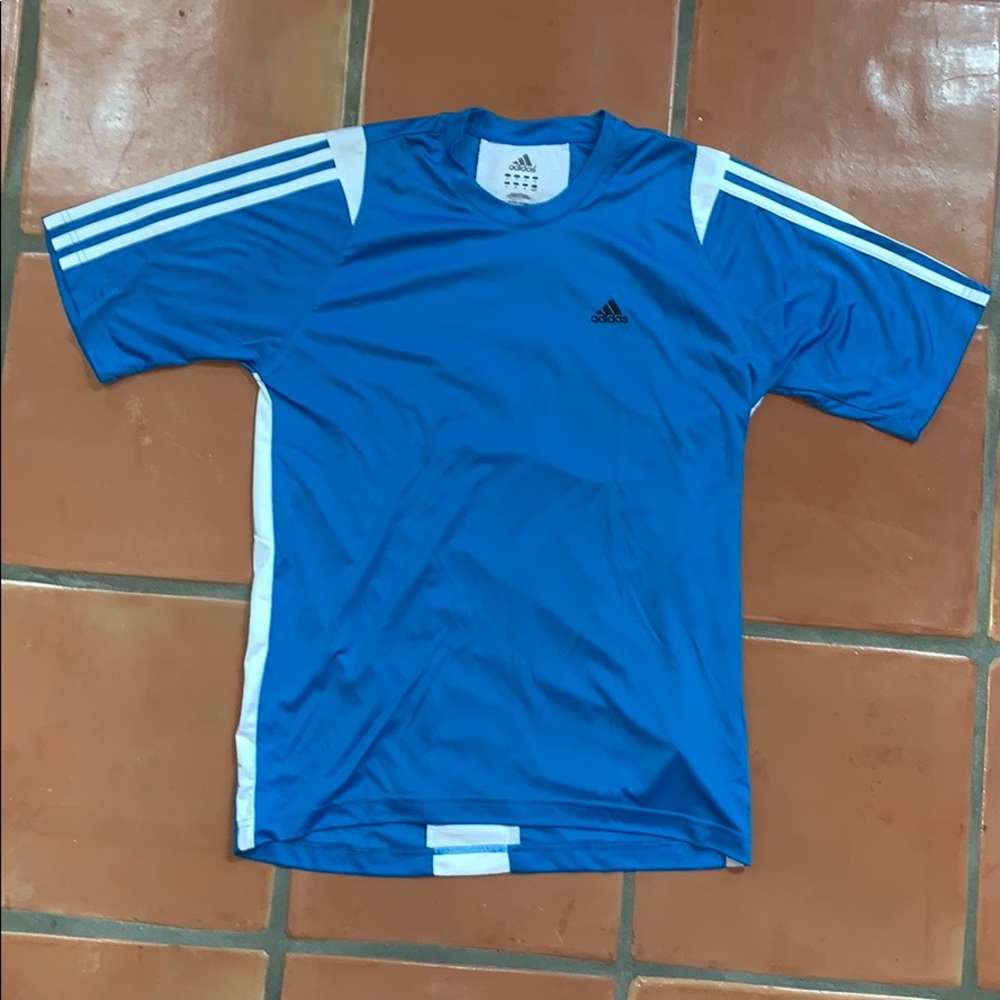 Men’s Adidas ClimaCool Short Sleeve Blue Shirt XS